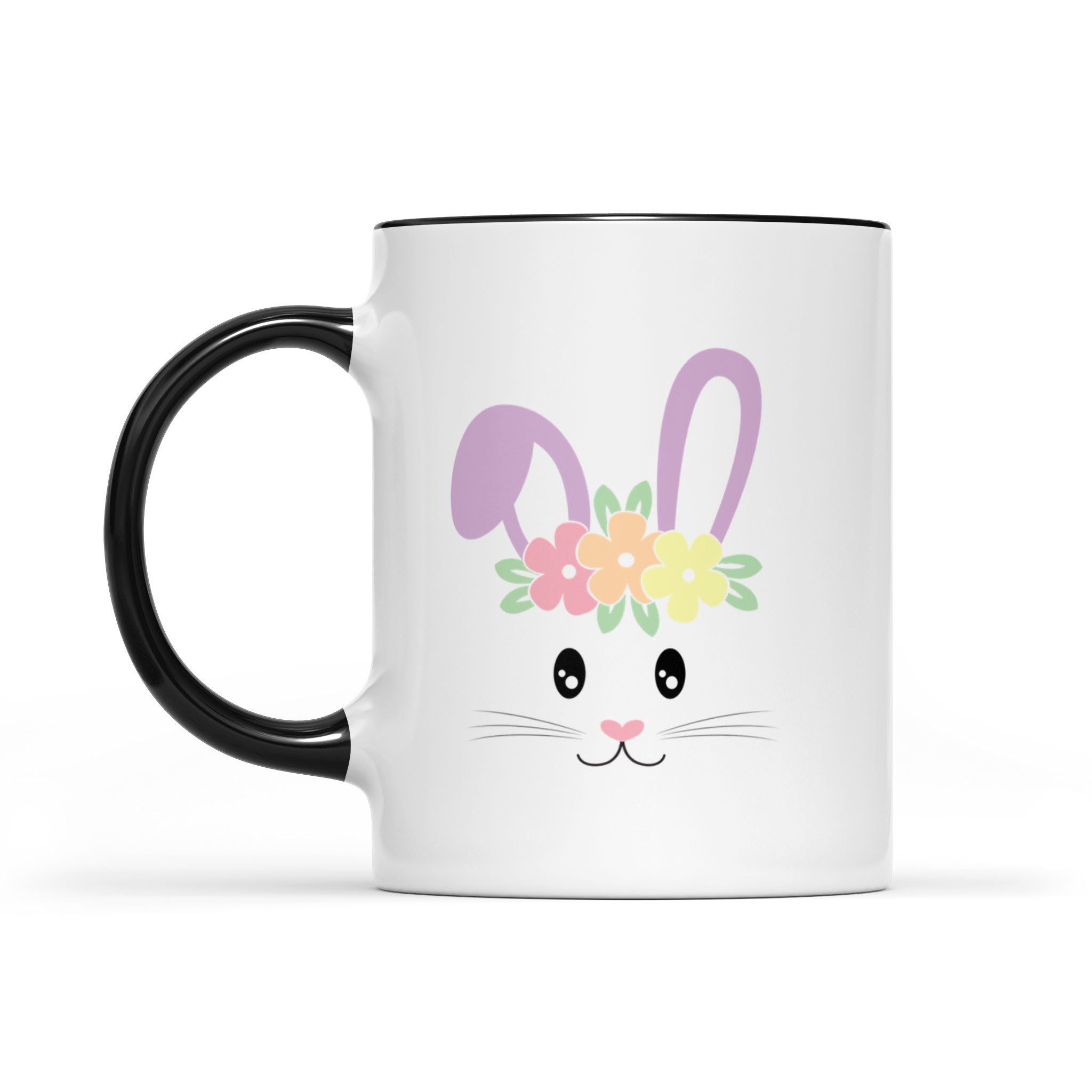 Cute Easter Bunny Face Pastel Mug For Girls – Accent Mug