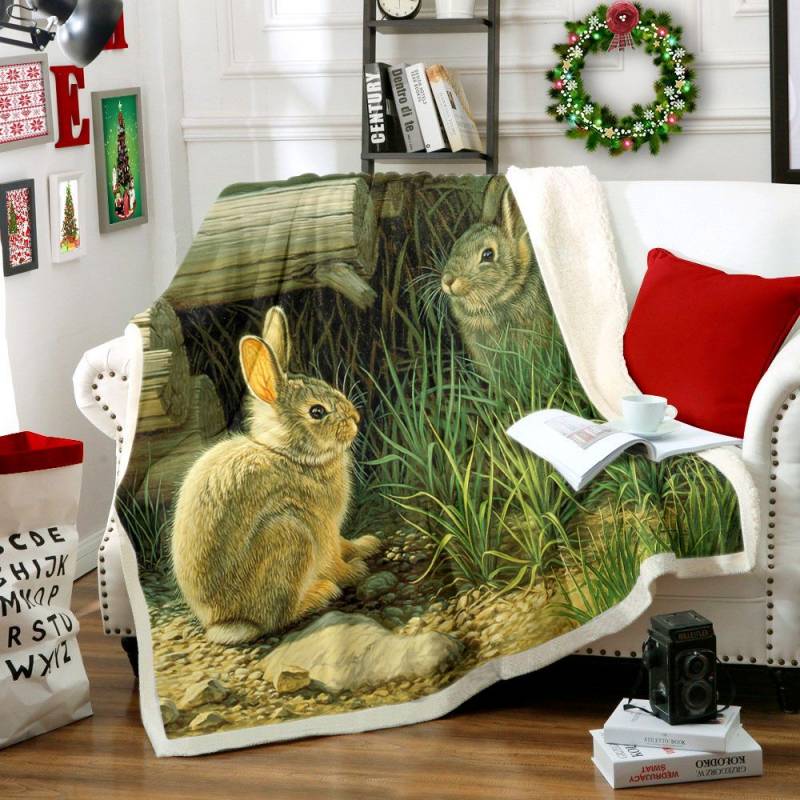 Rabbit HT2812107TT Sherpa Fleece Blanket