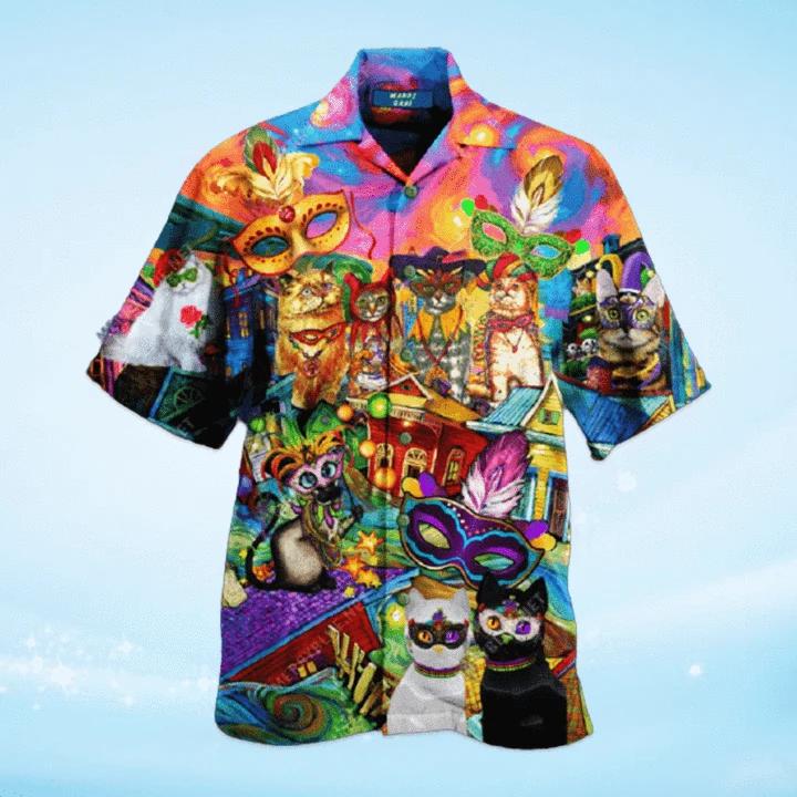 Cats Celebrate The Mardi Gras Festival Hawaii Shirt For Men Women Adult Ha28649