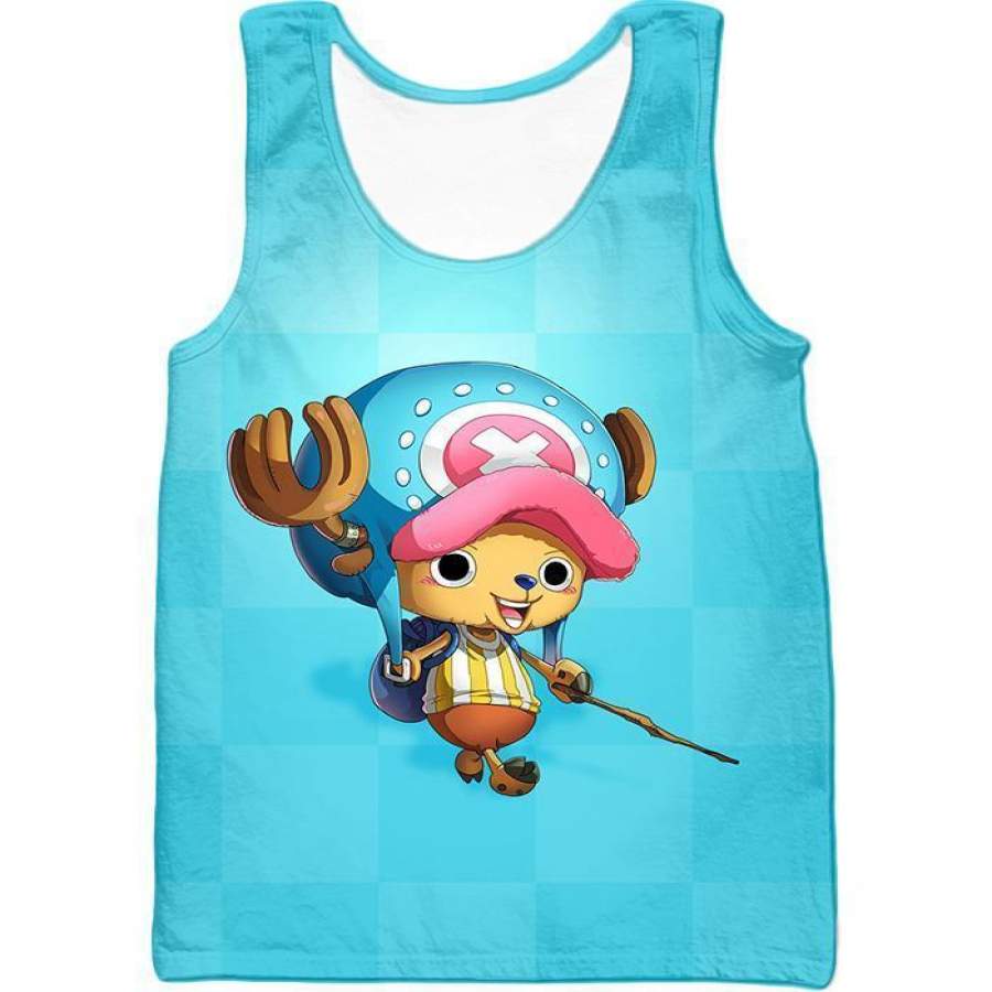 One Piece Tank Top – One Piece Cotton Candy Lover Doctor Tony Tony Chopper Blue Tank Top