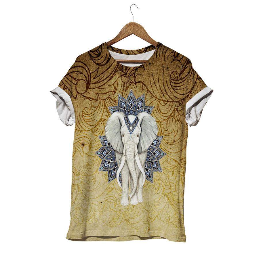 White Elephant Tee Botanical Elephant T-shirt