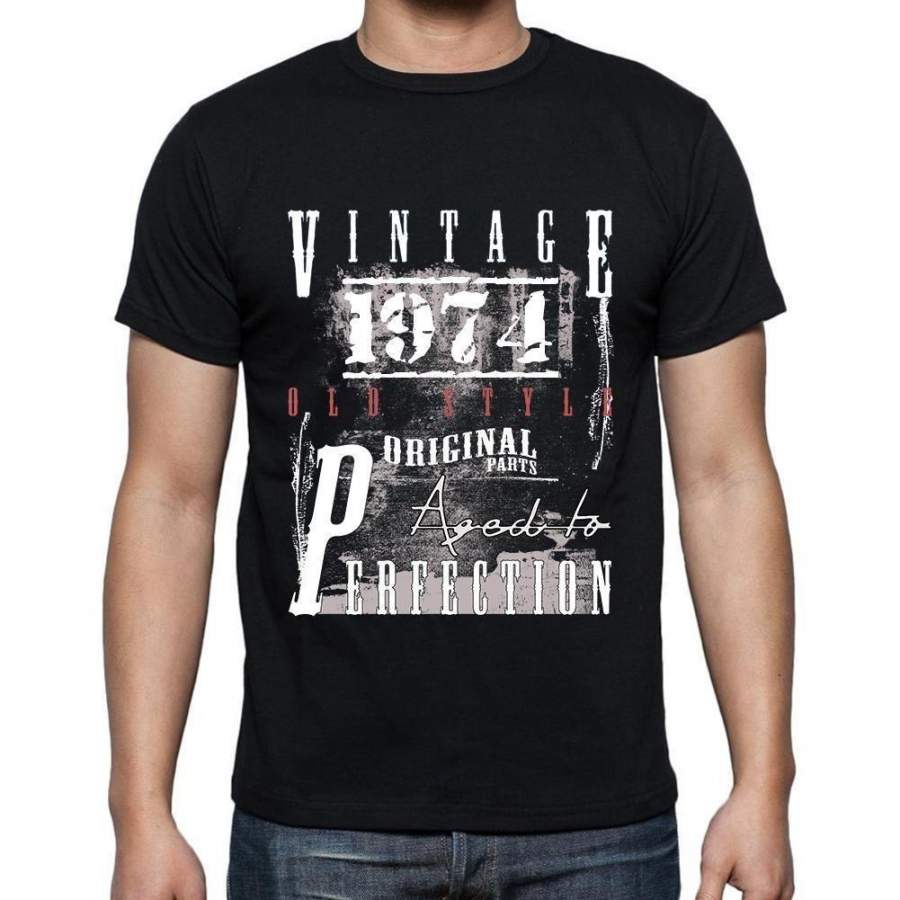 1974,43 Birthday Men’S T-Shirt High Quality Cotton Short Sleeve Tee Fashion Print Casual Black Tops S-3Xl