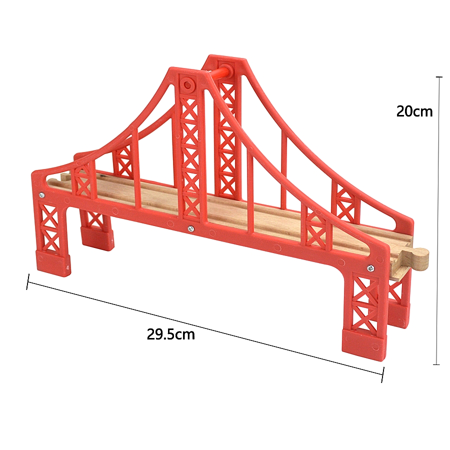 Wooden Train Track Racing Railway Toys All Kinds of Bridge Track Accessories fit for Biro Wood Tracks Toys for Children Gift alx