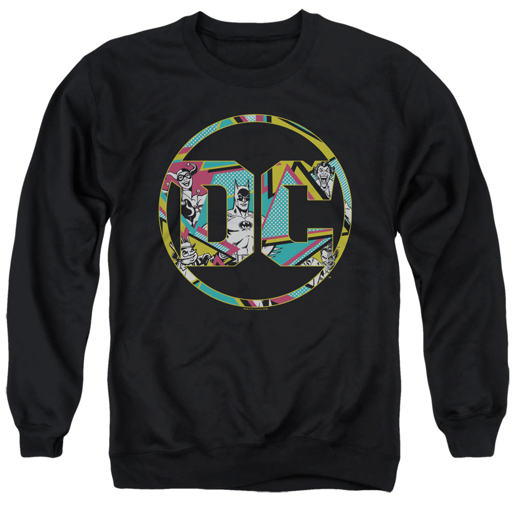 Batman 80S Bat Logo Mens Crewneck Sweatshirt Black