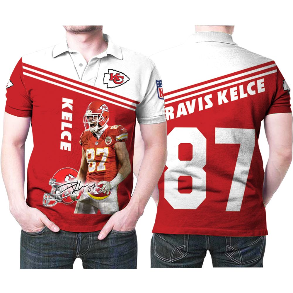 Travis Kelce Kansas City Chief 87 Legend Signed 3D Printed Gift For Travis Kelce Fan Polo Shirt