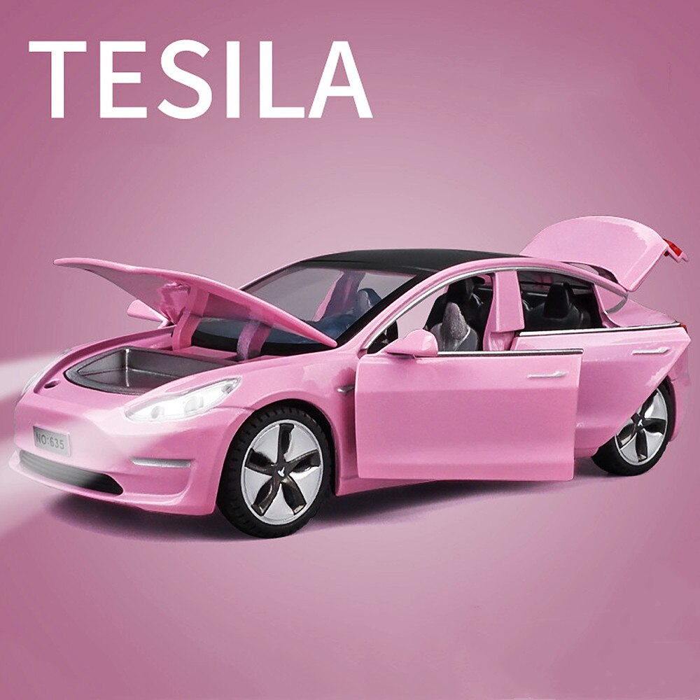 2021 New 1:32 Tesla MODEL 3 Alloy Car Model Diecasts Toy Vehicles Toy Cars Kid Toys For Children Gifts Boy Toy alx