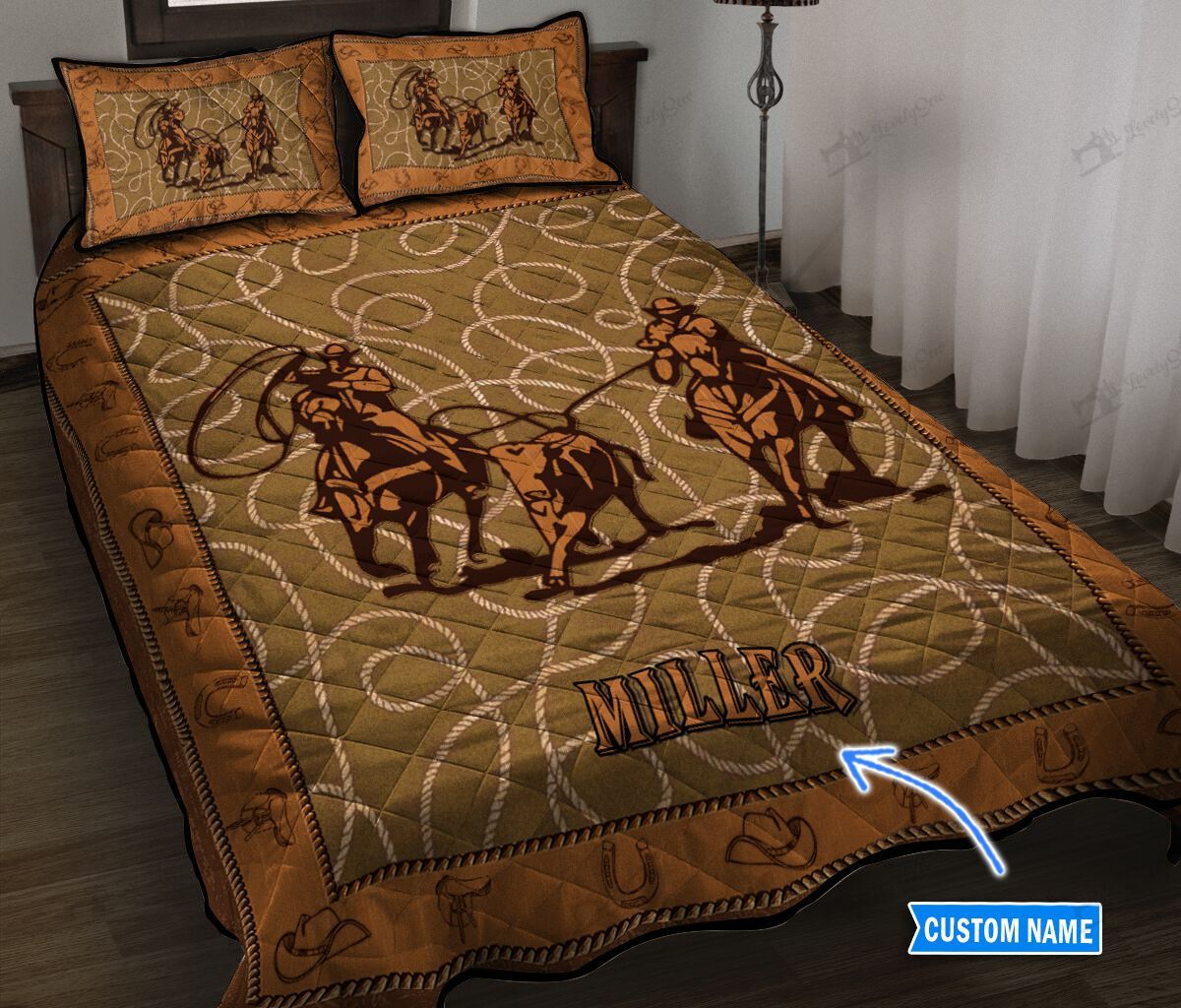 Team Roping Personalized Quilt Bed Set & Quilt Blanket BIE20112701-BIQ20112701