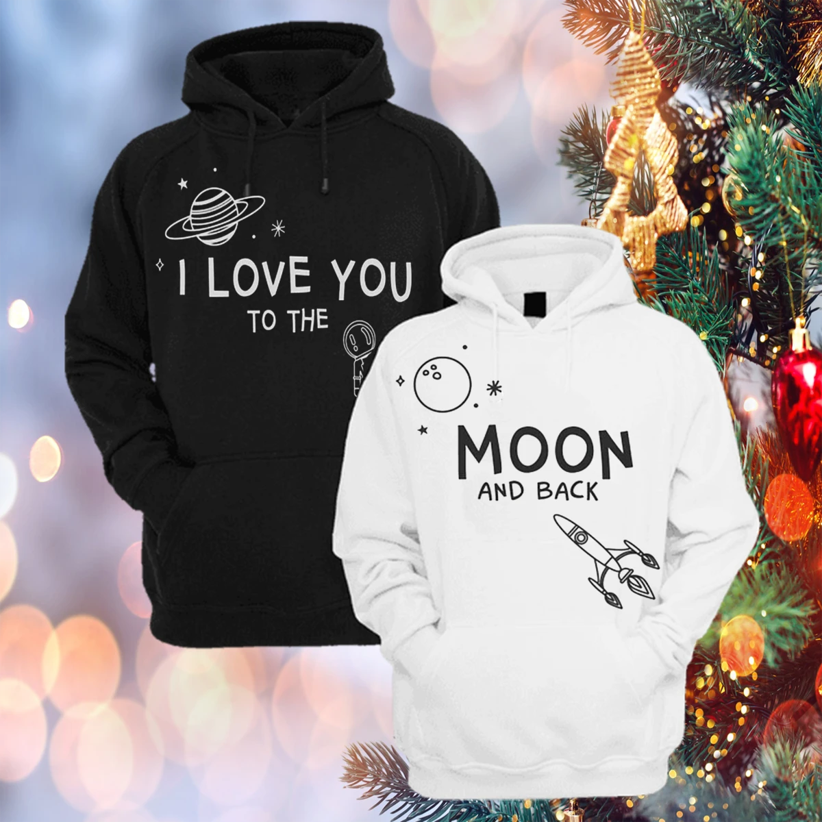 I Love You To The Moon And Back Hoodie, Moon Couple Hoodie, Husband Wife Hoodie, Couple Hoodie, Moon Hoodie, Unisex Sweater, Sweatshirt