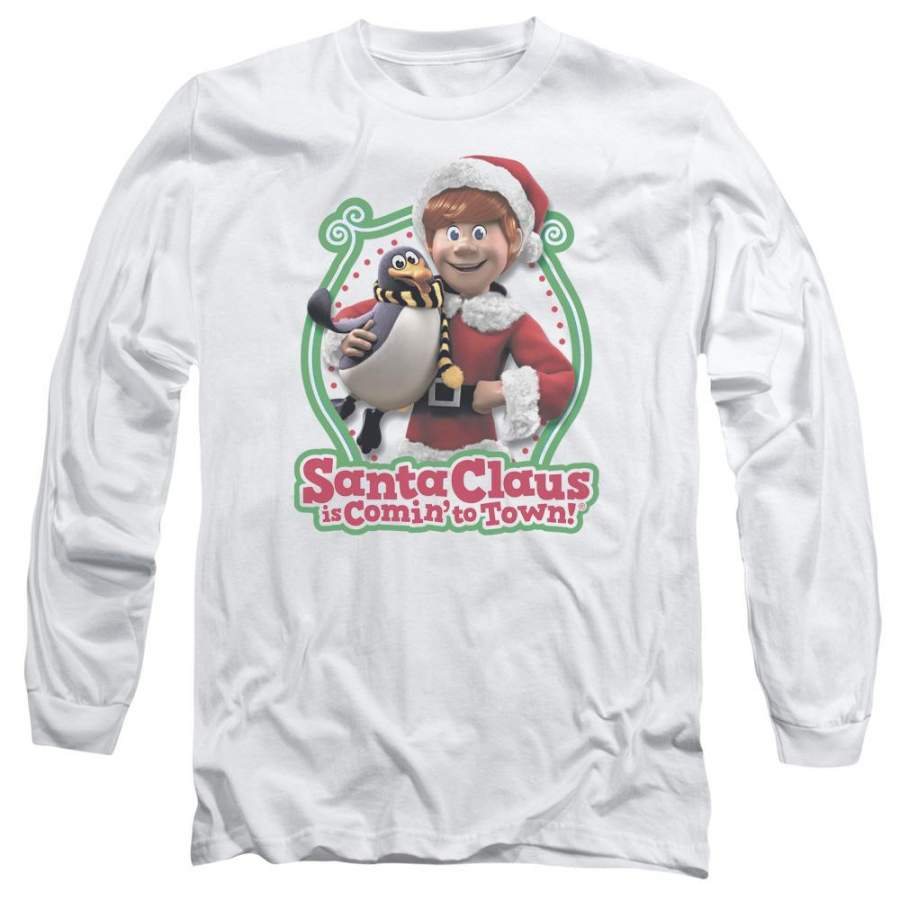 Santa Claus Is Comin To Town – Penguin Long Sleeve Adult 18/1