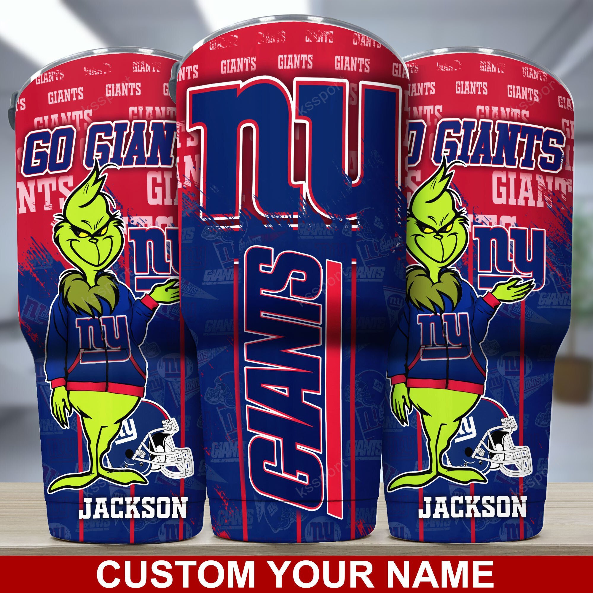 New York Giants Custom Name Tumbler Bg110