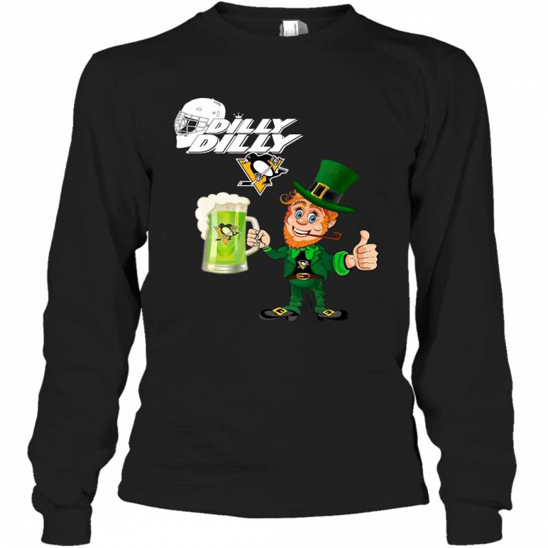 Pittsburgh Penguins Dilly Dilly Saint Patrick Day Long Sleeve T-Shirt