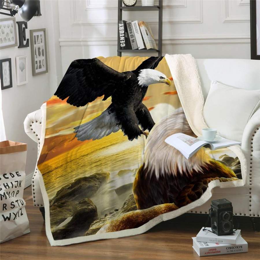 Sea Eagles Sherpa Blanket