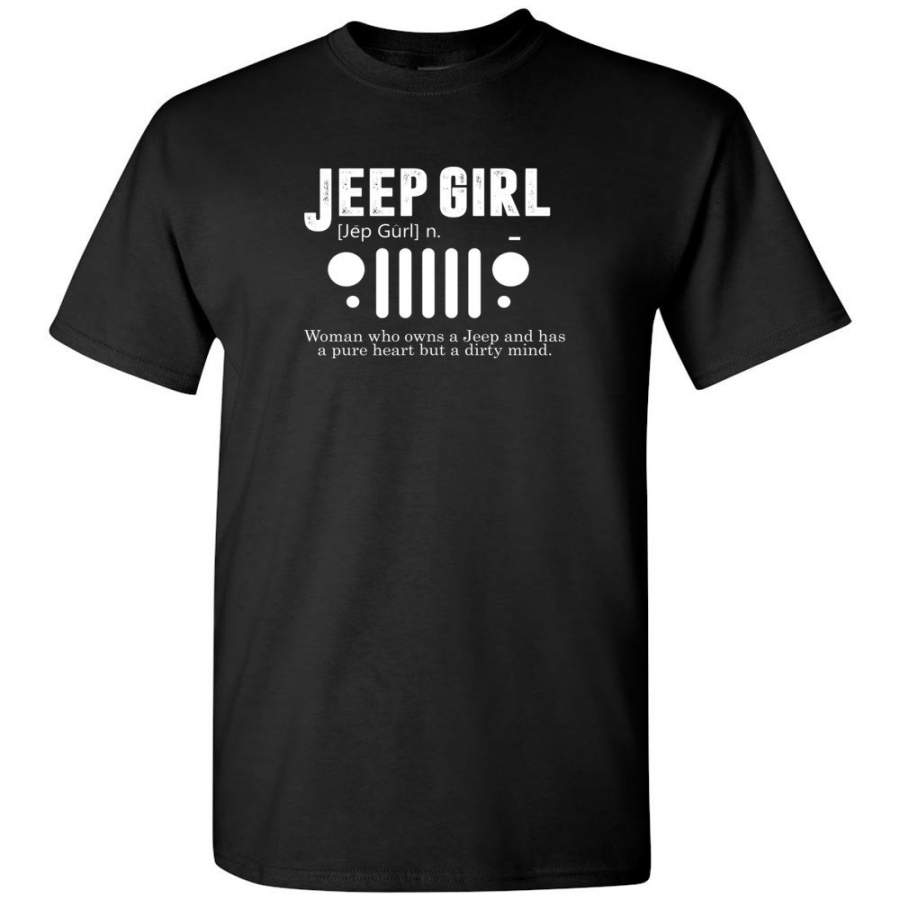 Vintage Jeep Shirt Pure Heart But Dirty Mind Jeep Girl Jeep Wife T-Shirt