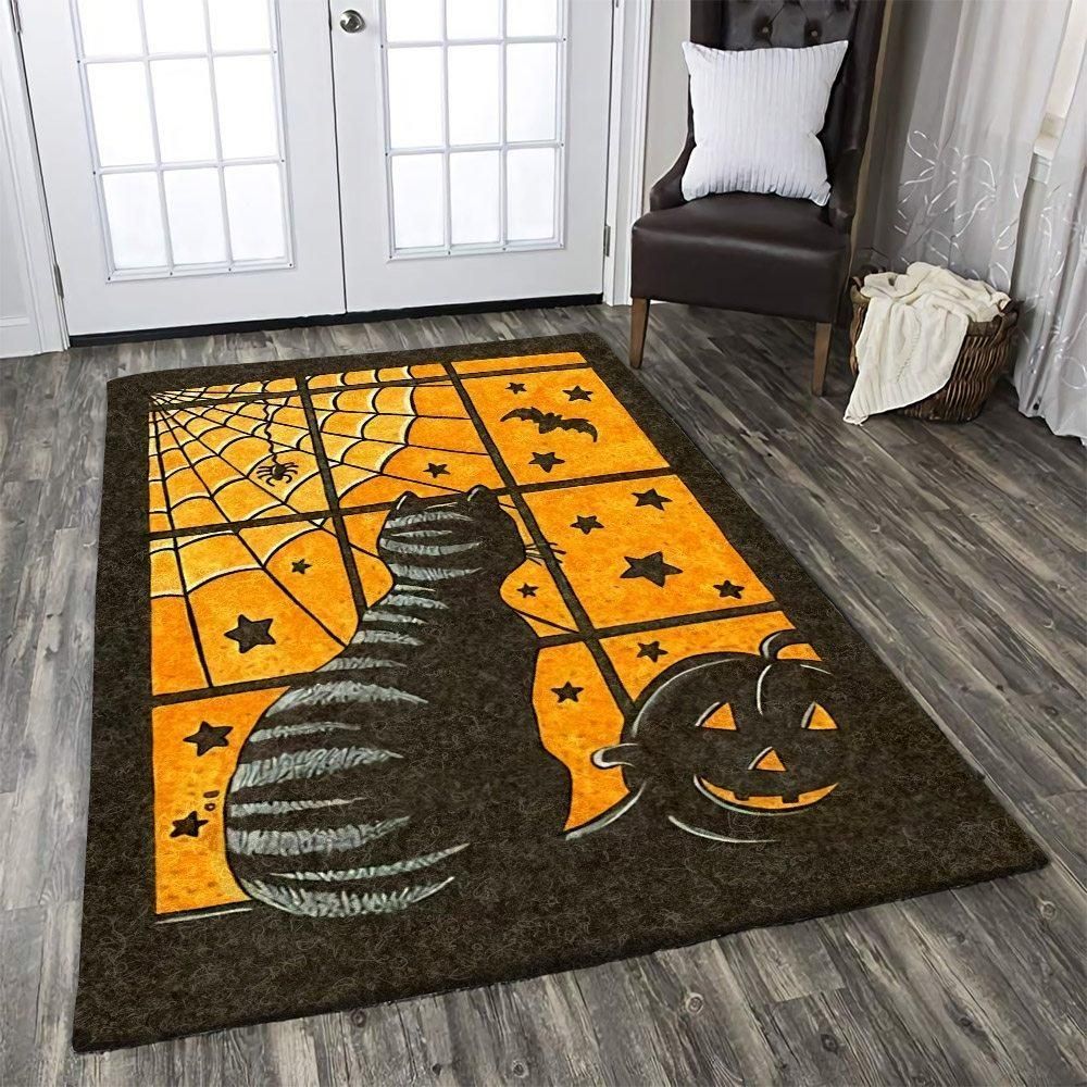 Cat Halloween Area Rugs Living Room Carpet, Kitchen Runner Rugs