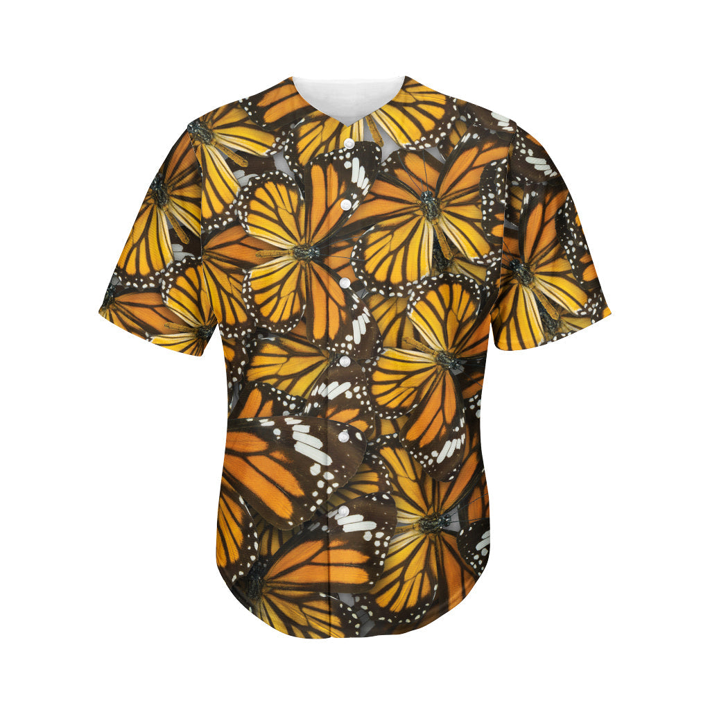 Tiger Monarch Butterfly Pattern Print Men’S Baseball Jersey 3D Print