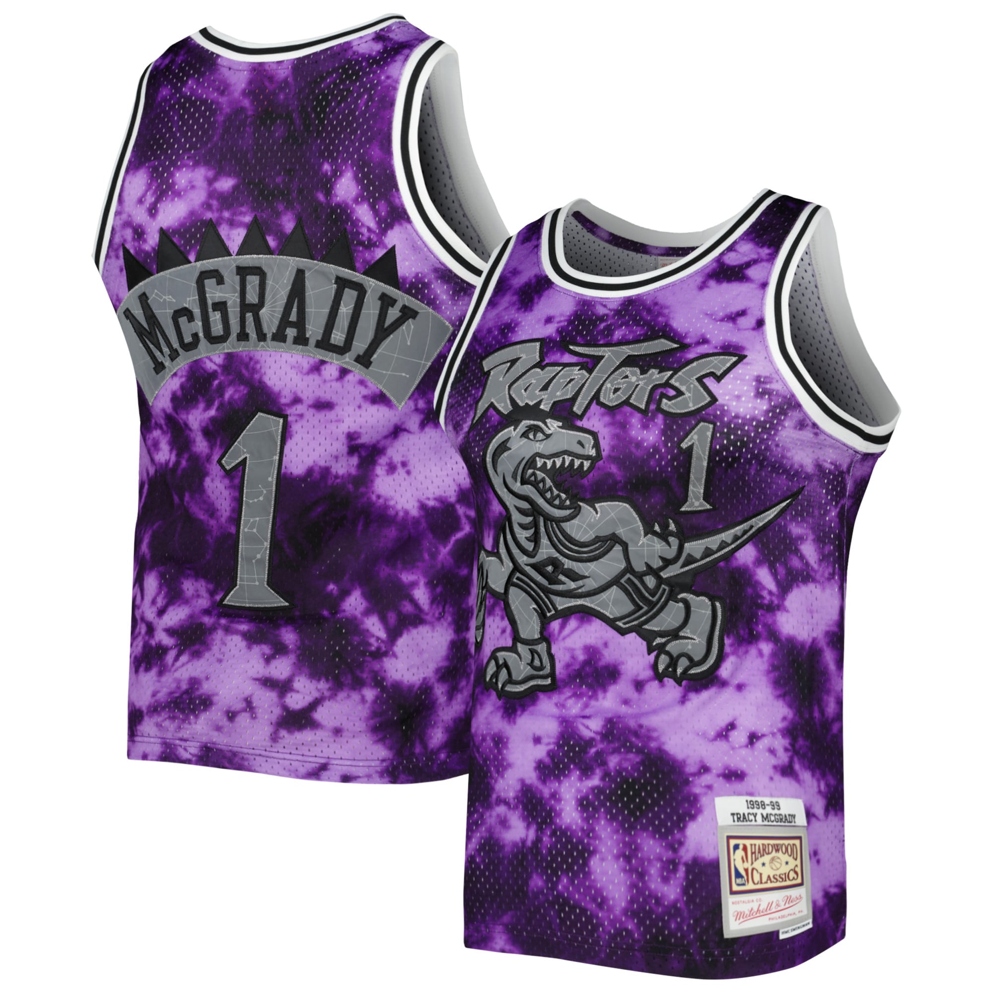 Tracy McGrady Toronto Raptors Mitchell & Ness 1998/99 Galaxy Swingman Jersey – Purple