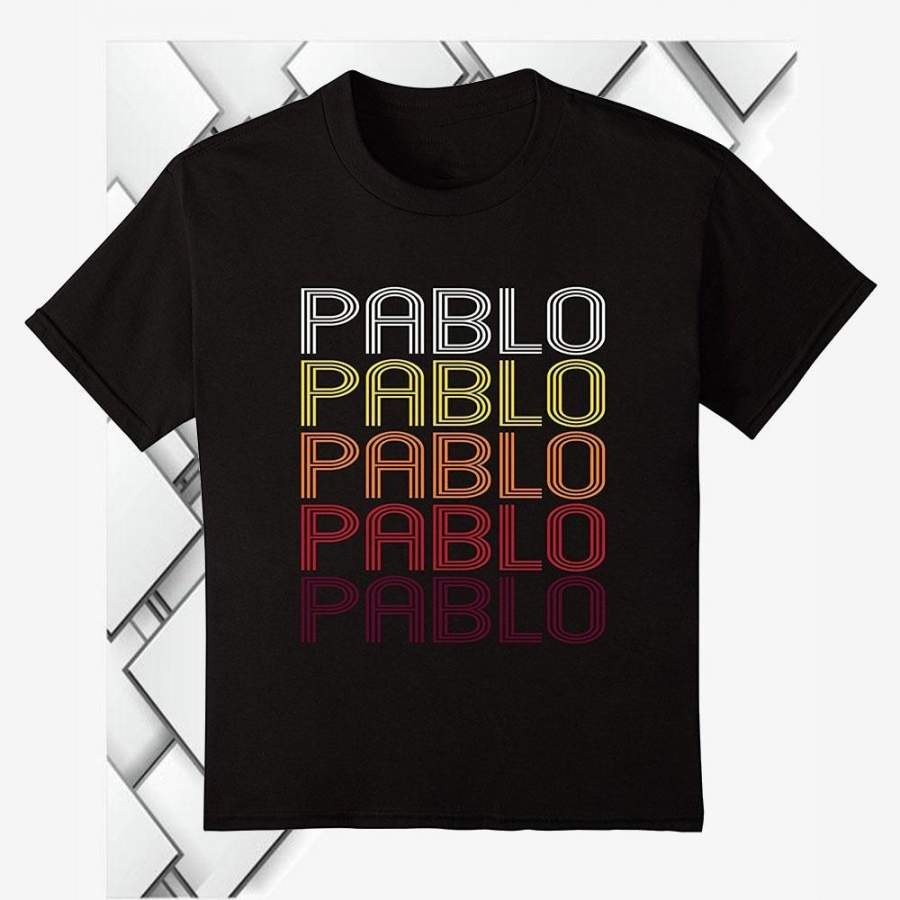 Pablo Retro Wordmark Pattern – Vintage Style T-Shirt