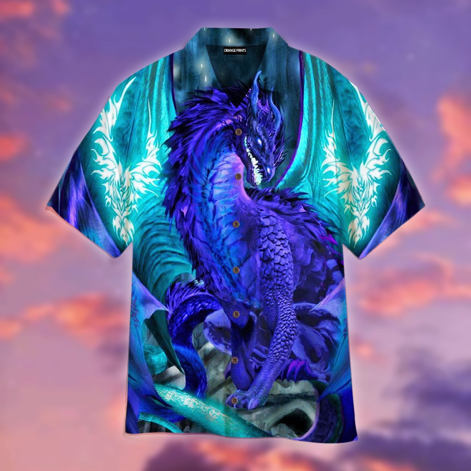 Dragon Art Blue Hawaii Shirt For Men Women Adult Ha7717