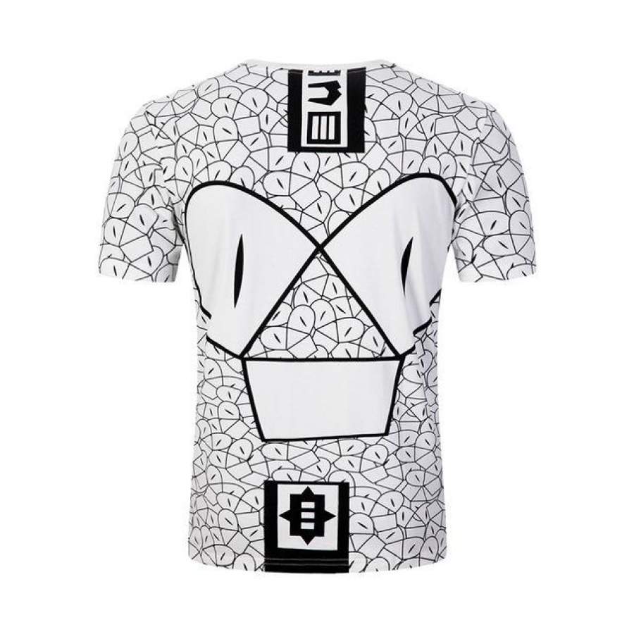 Silver Powder Print New Summer Casual Men’s Fitness Hip Hop T shirt Men Clothing