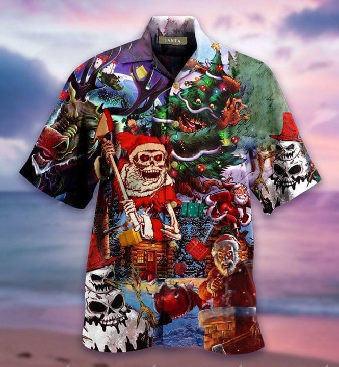 Here Comes Santa Claus Hawaii Shirt Unisex Adult Ha8604