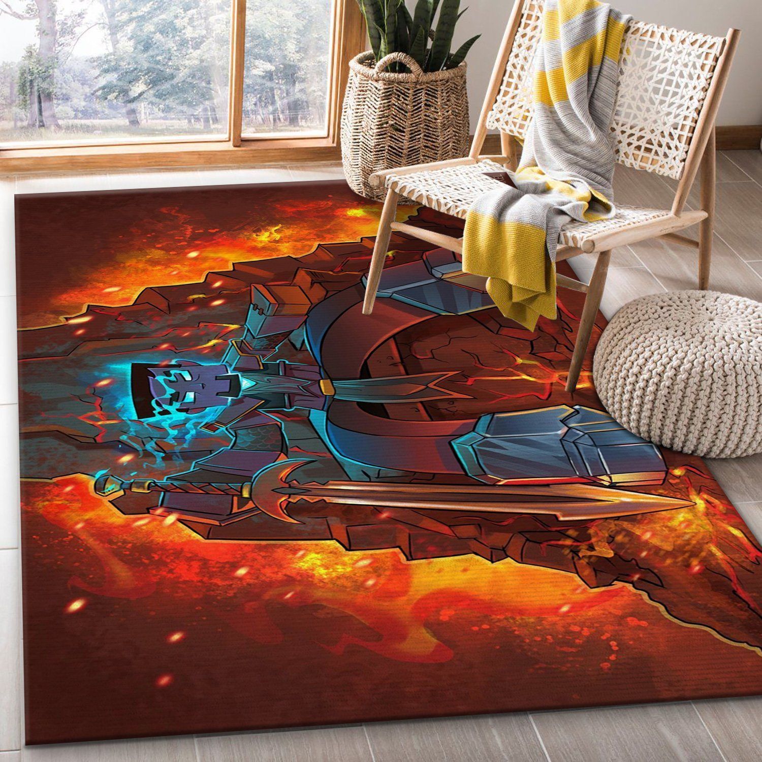 Minecraft Rug Bedroom Rug Home Decor Floor Decor