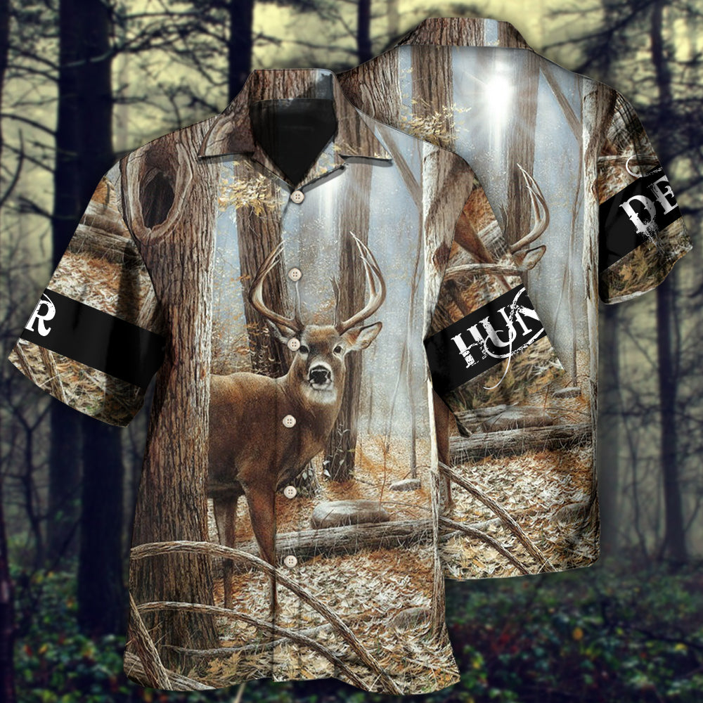 Deer Hunting Forest Cool Hawaii Shirt Ha35823