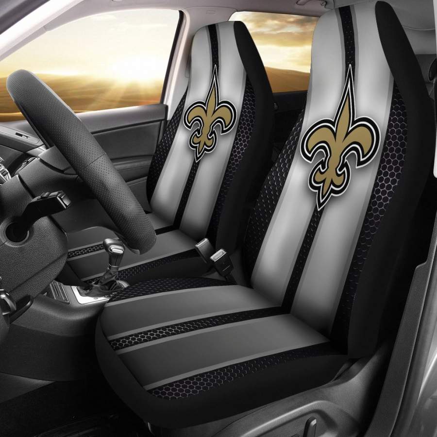 Incredible Line Pattern New Orleans Saints Logo Car Seat Covers