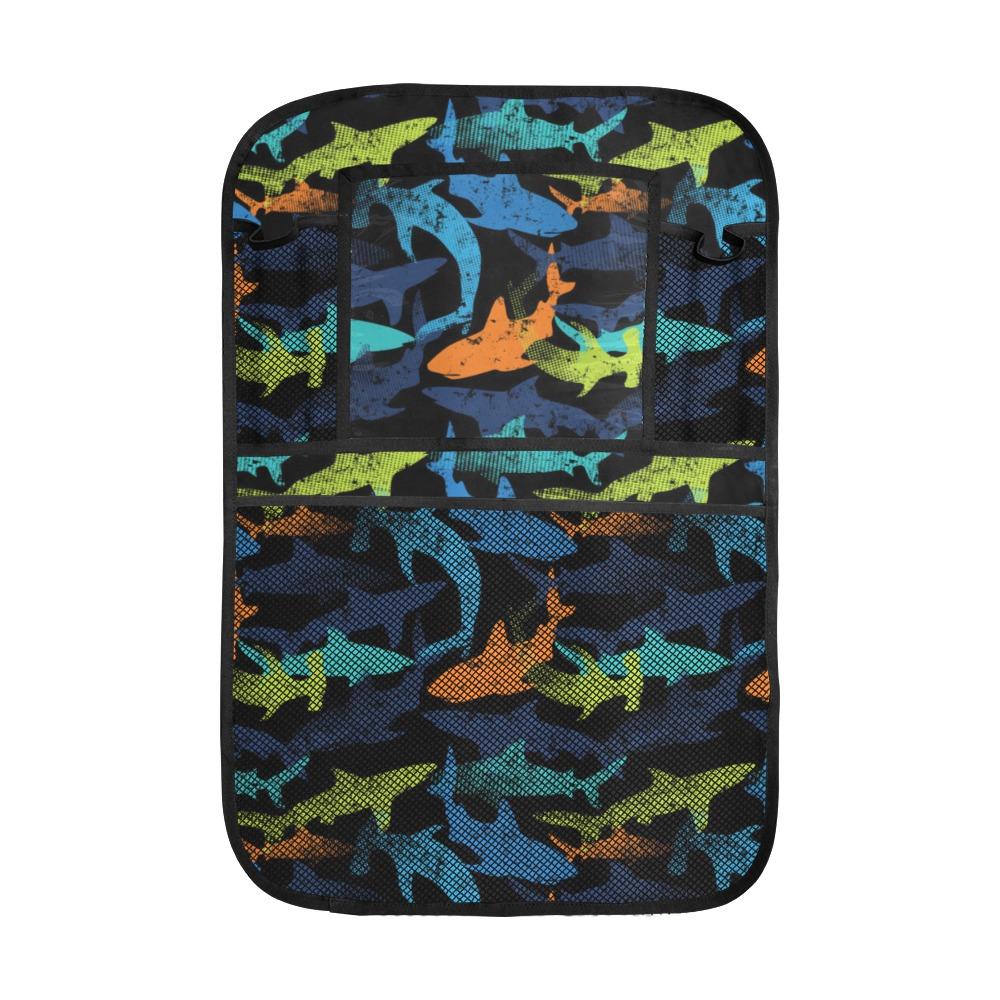 Colorful Shark Car Seat Back Organizer