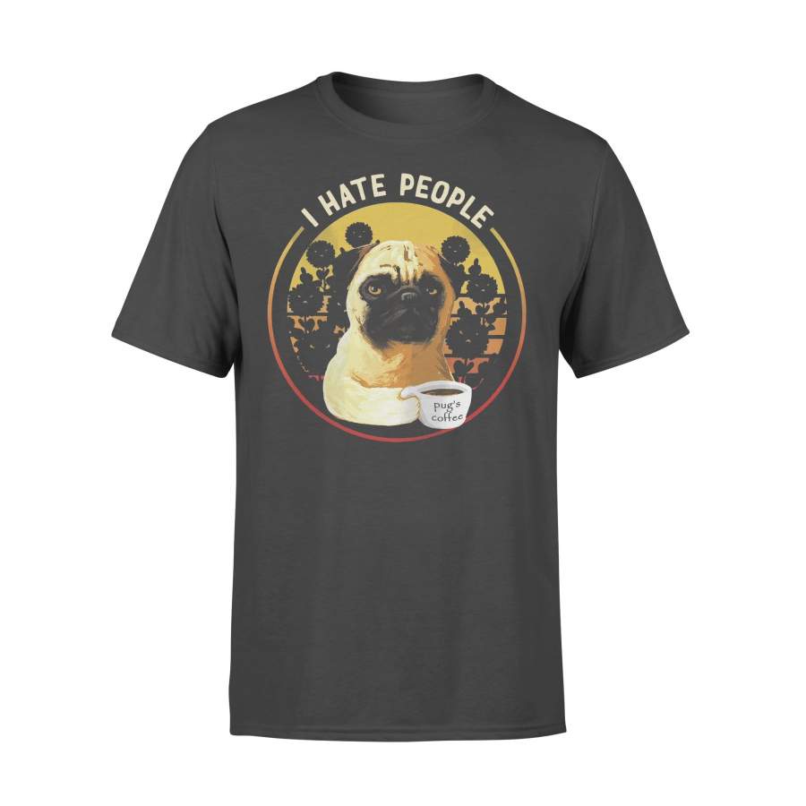 Pug’s Coffee I Hate People T-shirt