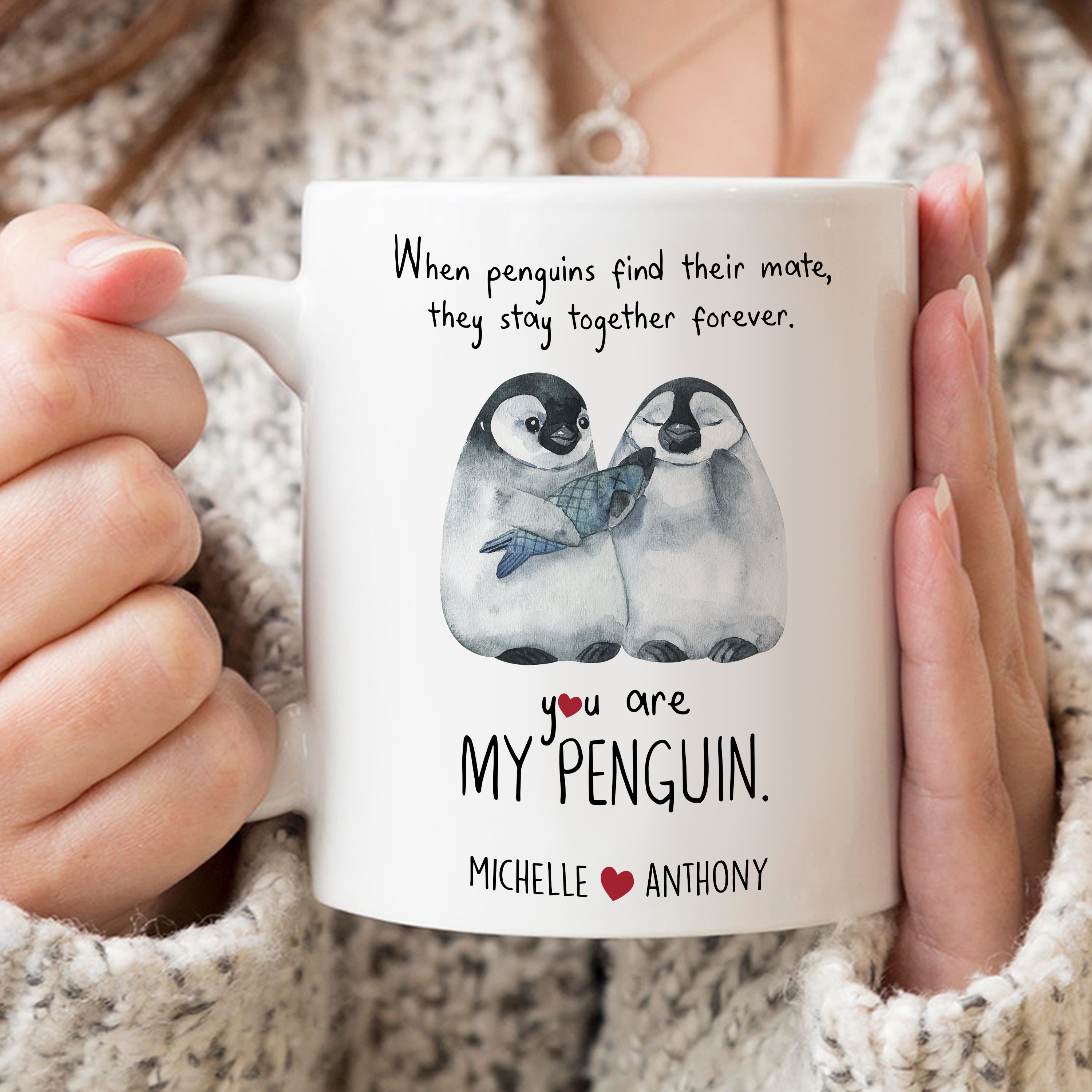 Personalized Penguin Mug