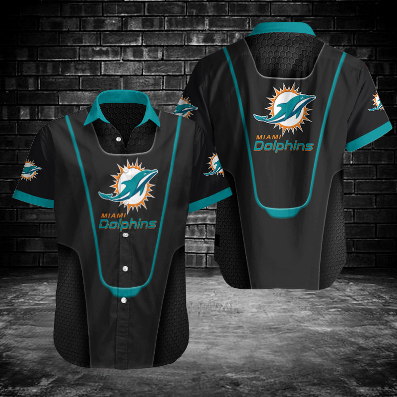 Miami Dolphins Button Shirts Bg373