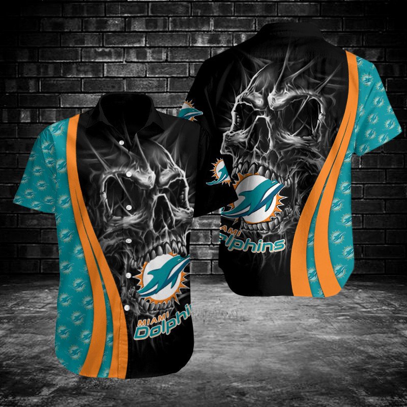 Miami Dolphins Button Shirts Bg44