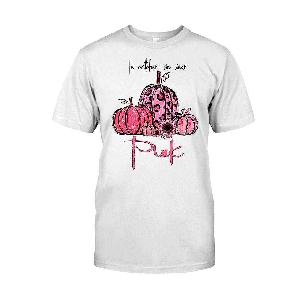 In October We Wear Pink Breast Cancer Awareness Shirts