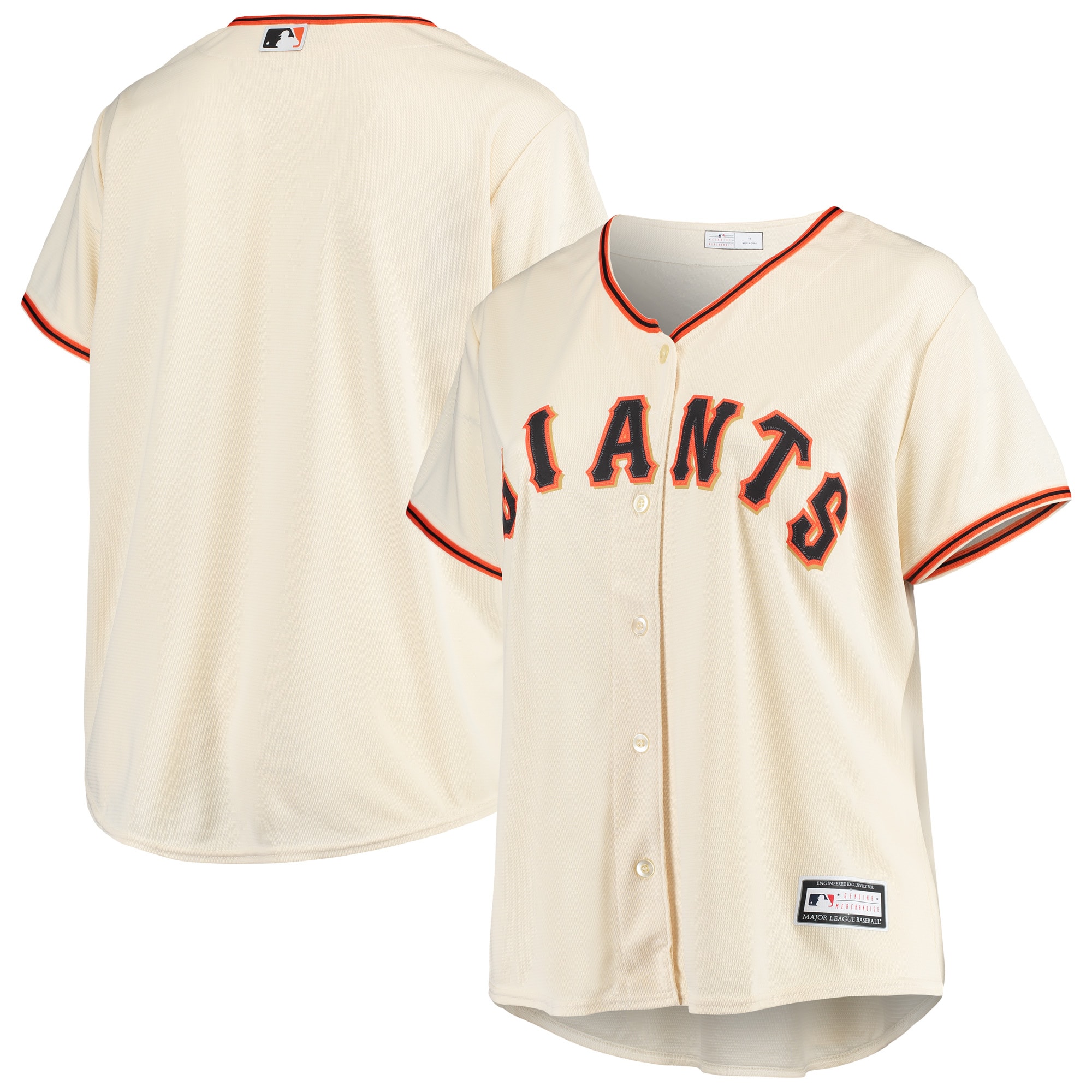 Women’s San Francisco Giants Cream Plus Size Home Team Jersey