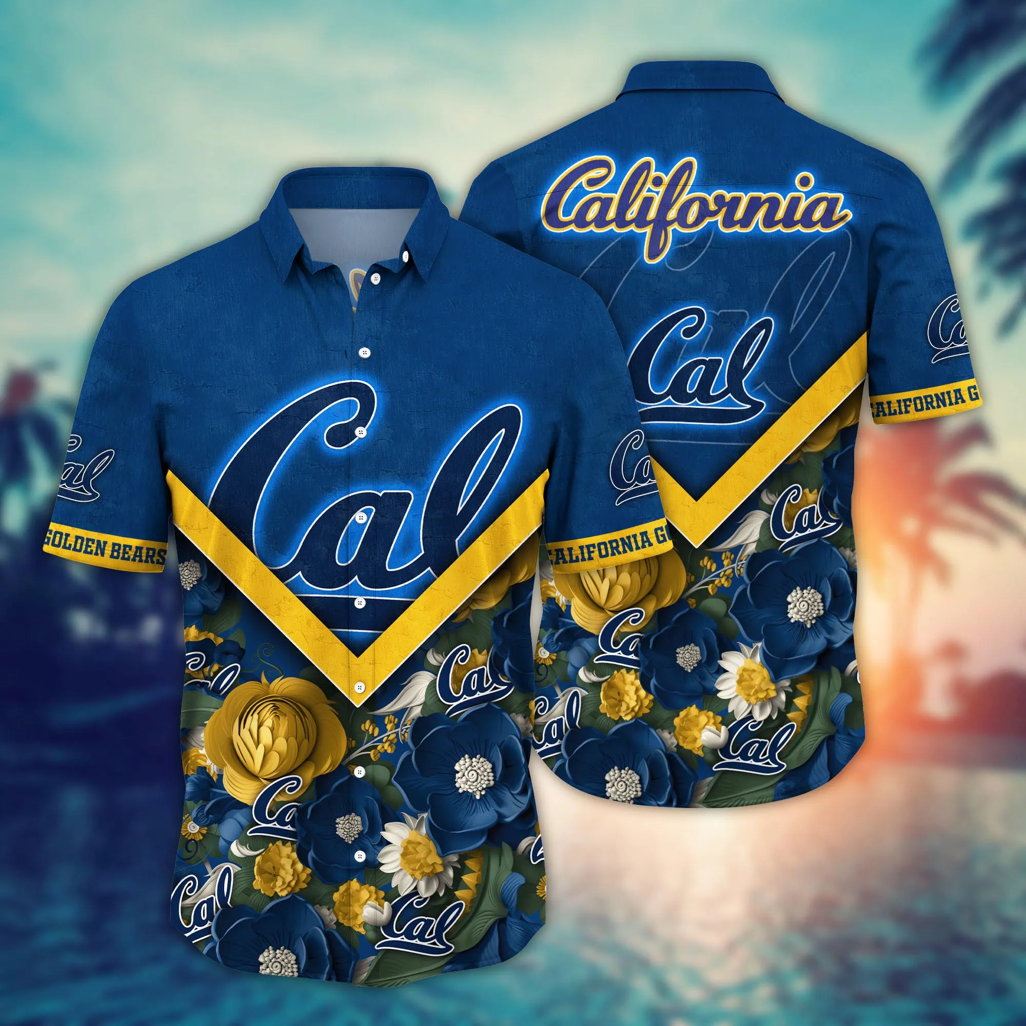 California Golden Bears NCCA Hawaiian Shirt Custom Fireflies Aloha Shirt