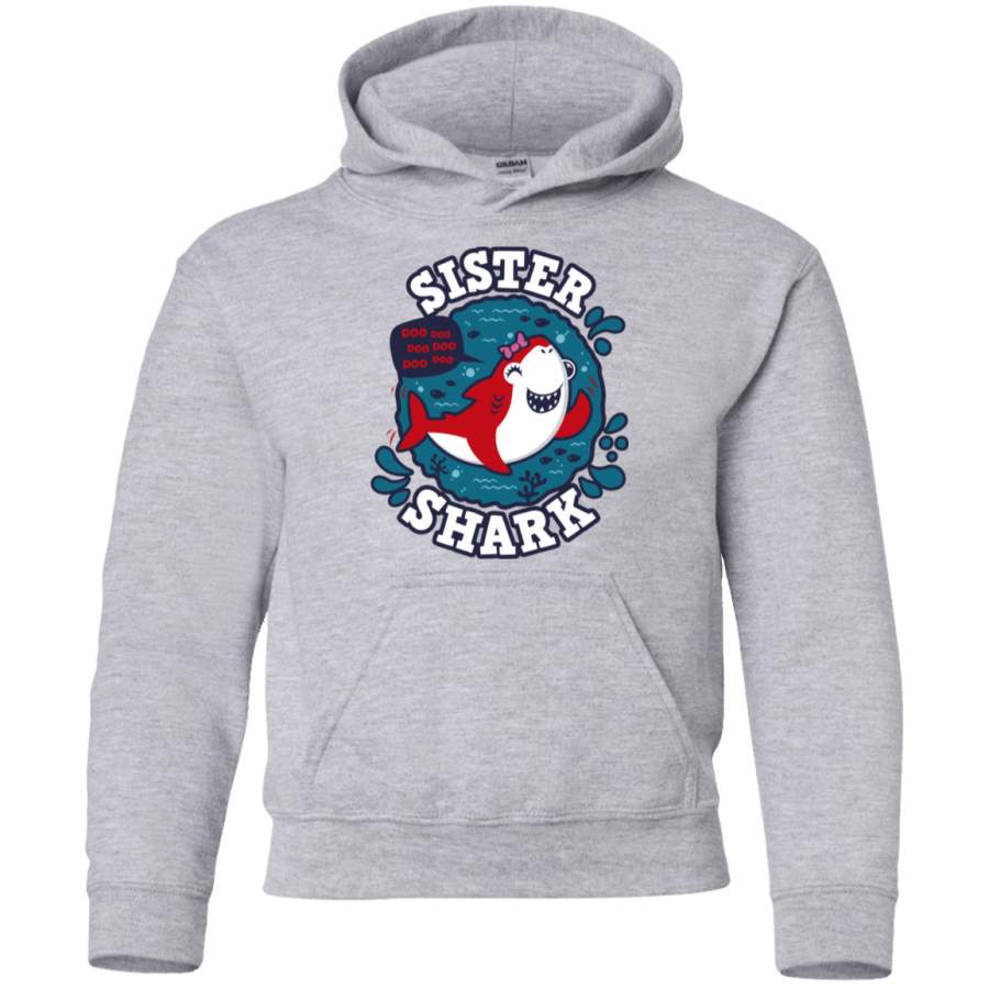 Shark Family trazo – Sister Youth Hoodie