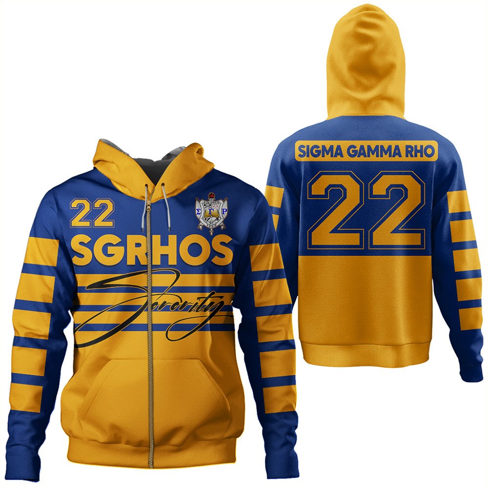 Sorority Hoodie – Sigma Gamma Rho Sporty Premium Zip Hoodie