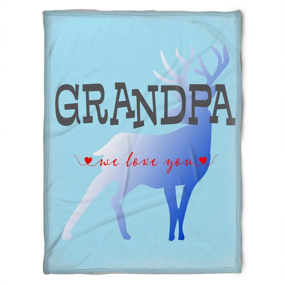 To My Grandpa Heart To Heart We Love You Grandpa Fleece Blanket Gift For Grandparents Gift From Granddaughter Gift For Grandson Home Decor Bedding Couch Sofa Soft And Comfy Cozy