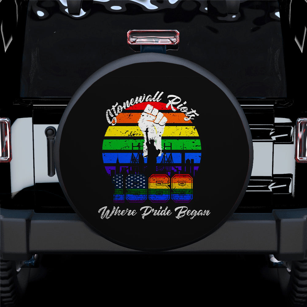 Lgbt Where Pride Began Jeep Car Spare Tire Cover Gift For Campers