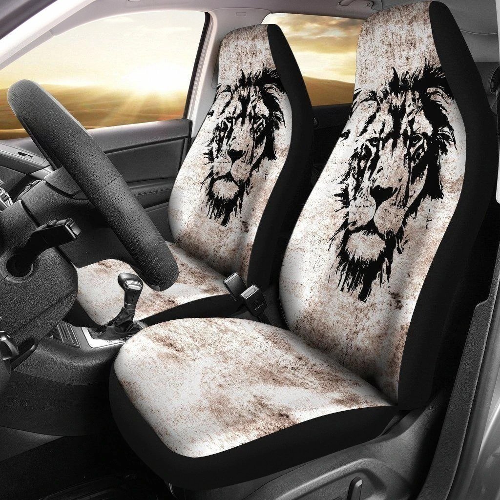 Lion In Sand Car Seat Covers