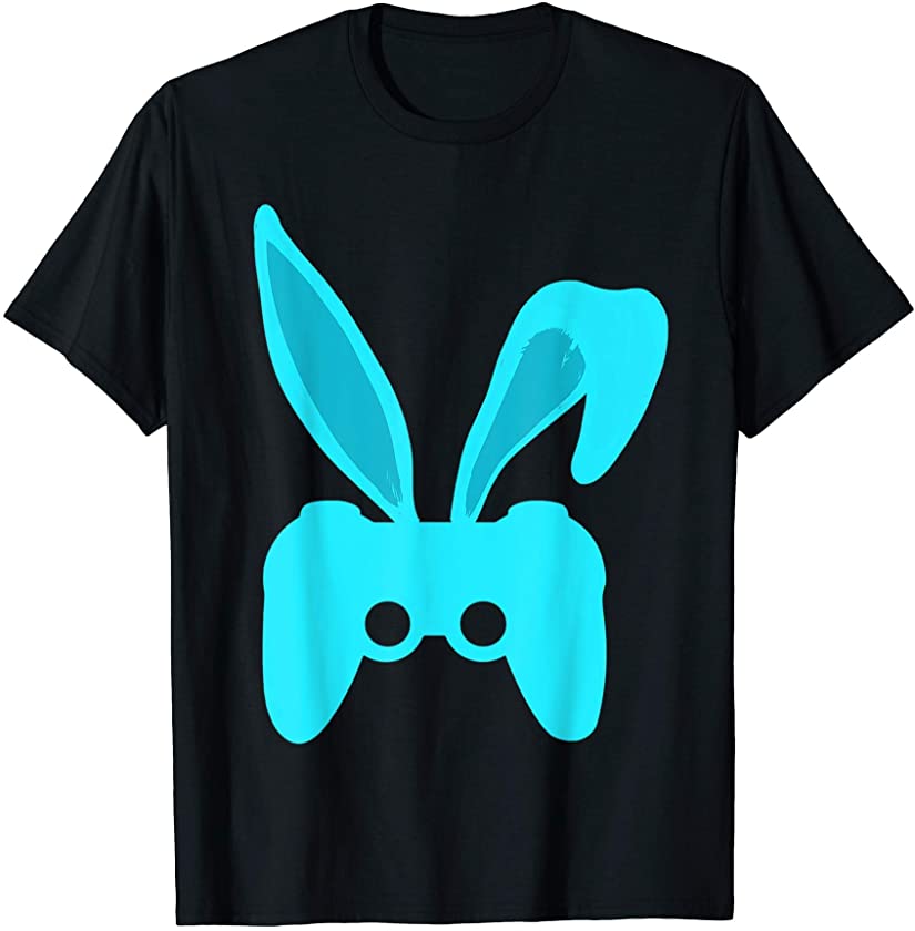 Rabbit T-Shirts for Women Easter Gamer Bunny Cartoon T-Shirt