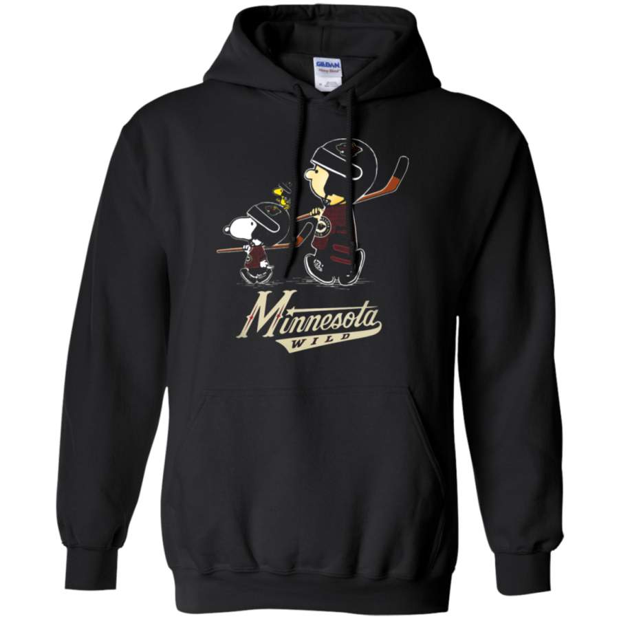 AGR Minnesota Wild Snoopy Ready For An Ice Hockey Game Hoodie