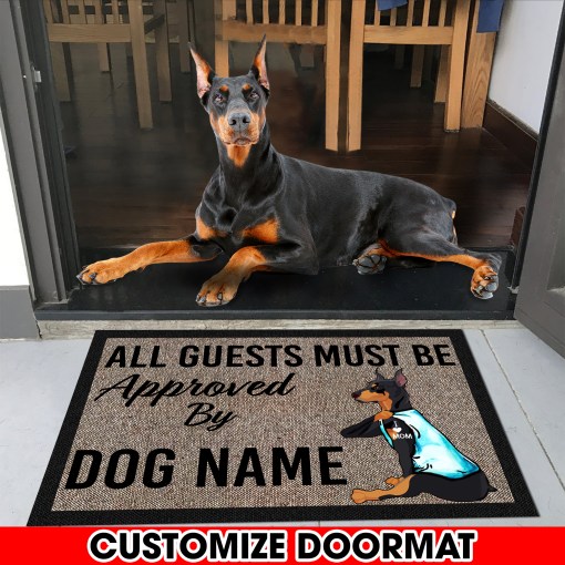 Doberman I Love Mom-Mat3 Custom  Doormat All Over Printed(6888)