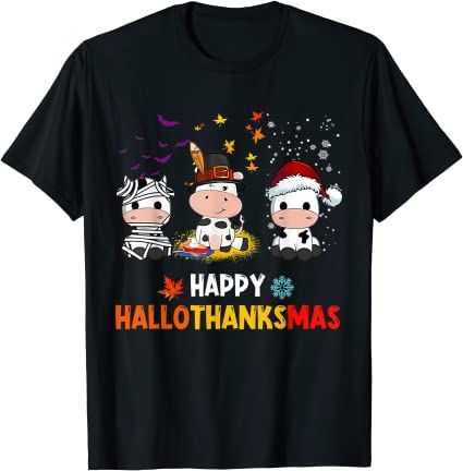 happy hallothanksmas shirt