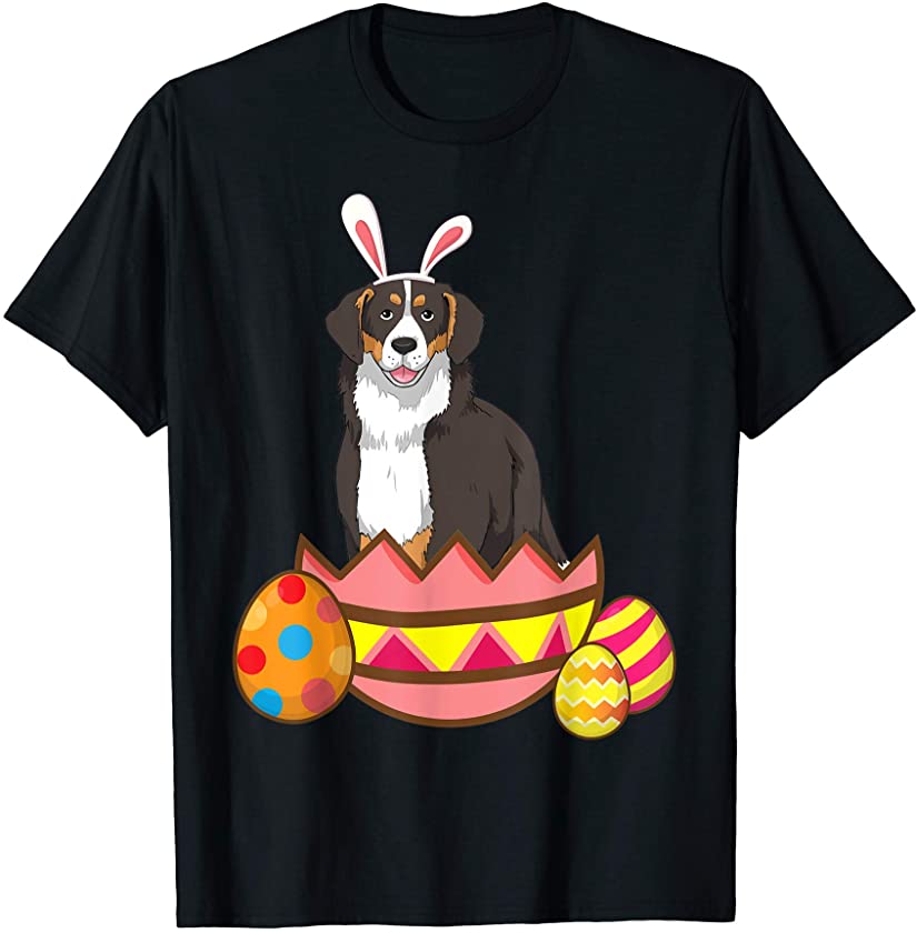 Easter Bernese Mountain Dog Bunny Ear Easter Eggs Bernese T-Shirt