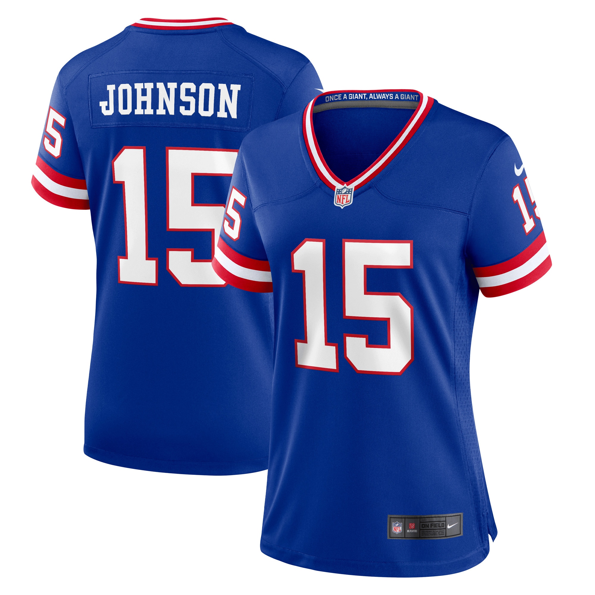 Women’s New York Giants Collin Johnson Royal Classic Player Game Jersey