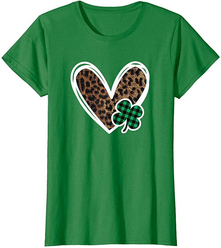 Cute Design for Women Teen Girls Mom St Patricks Day Leopard T-Shirt