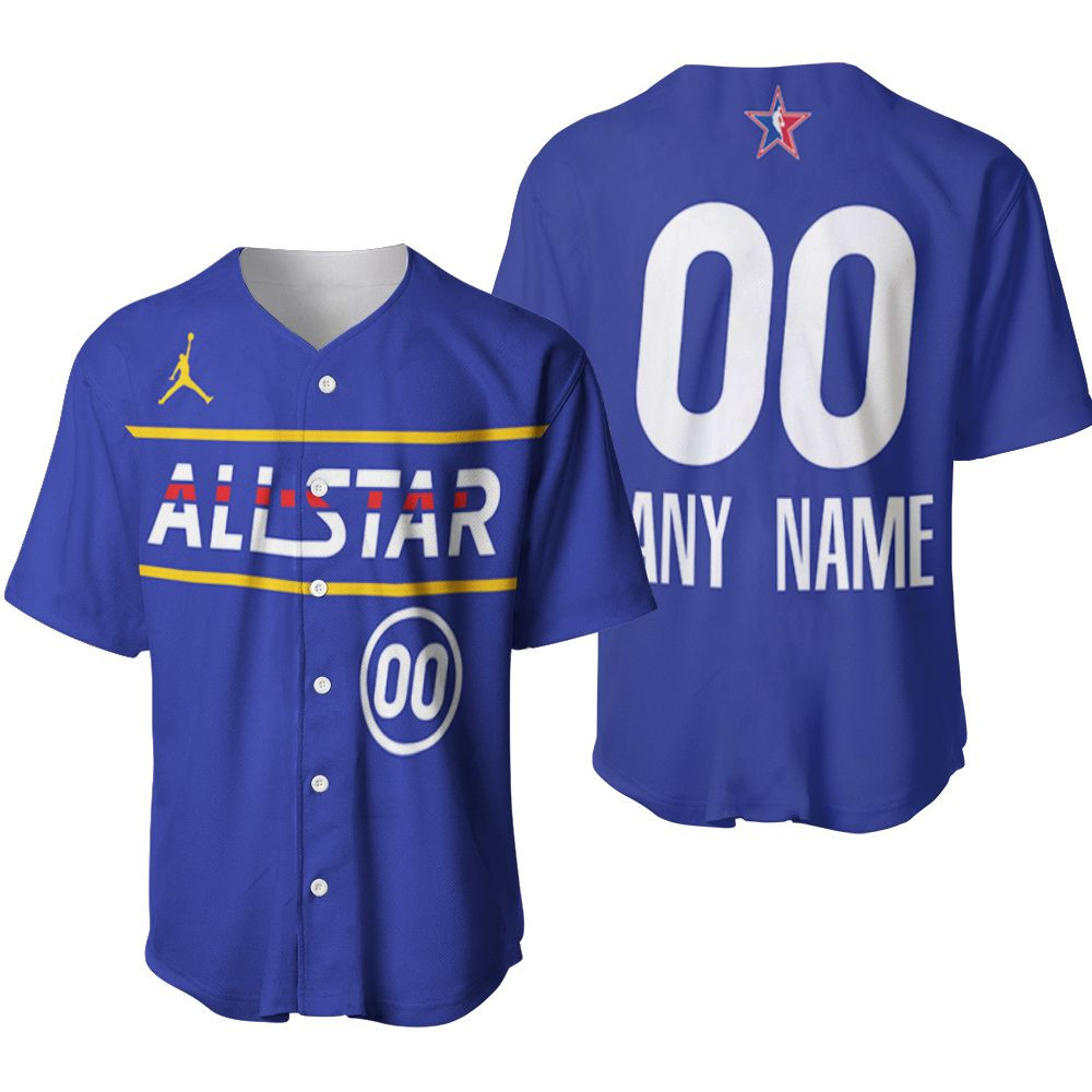 Wizards NBA Basketball 2021 All Star Eastern Conference Blue Jersey Style Gift For Wizards Fans Baseball Jersey