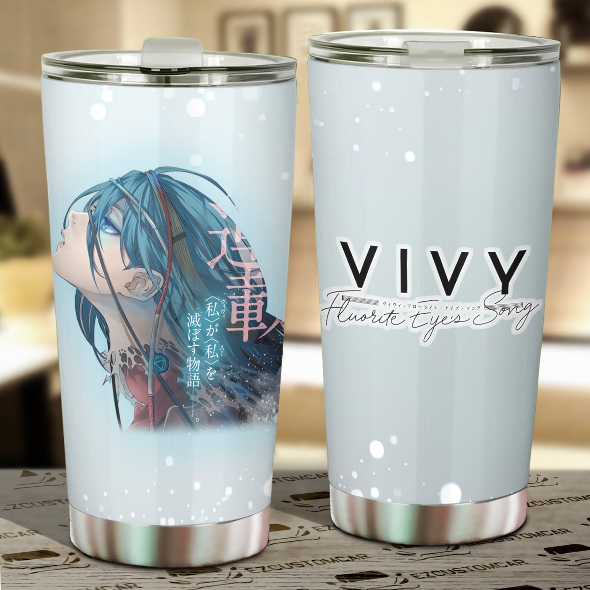 Vivy Stainless Steel Tumbler Custom Vivy: Fluorite Eye’S Song Anime Car Accessories