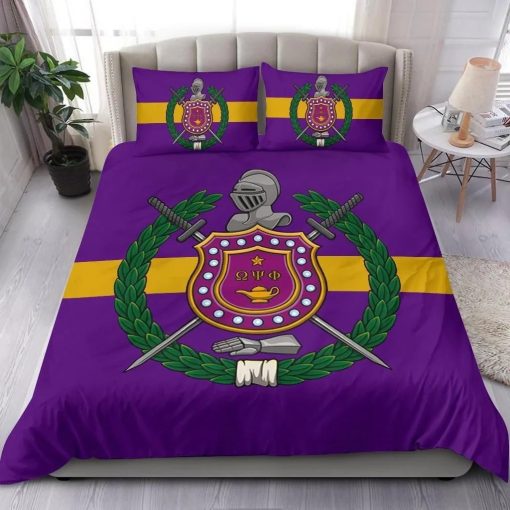 Black Greek – Omega Psi Phi Fraternity Official Seal 3D Bedding Set